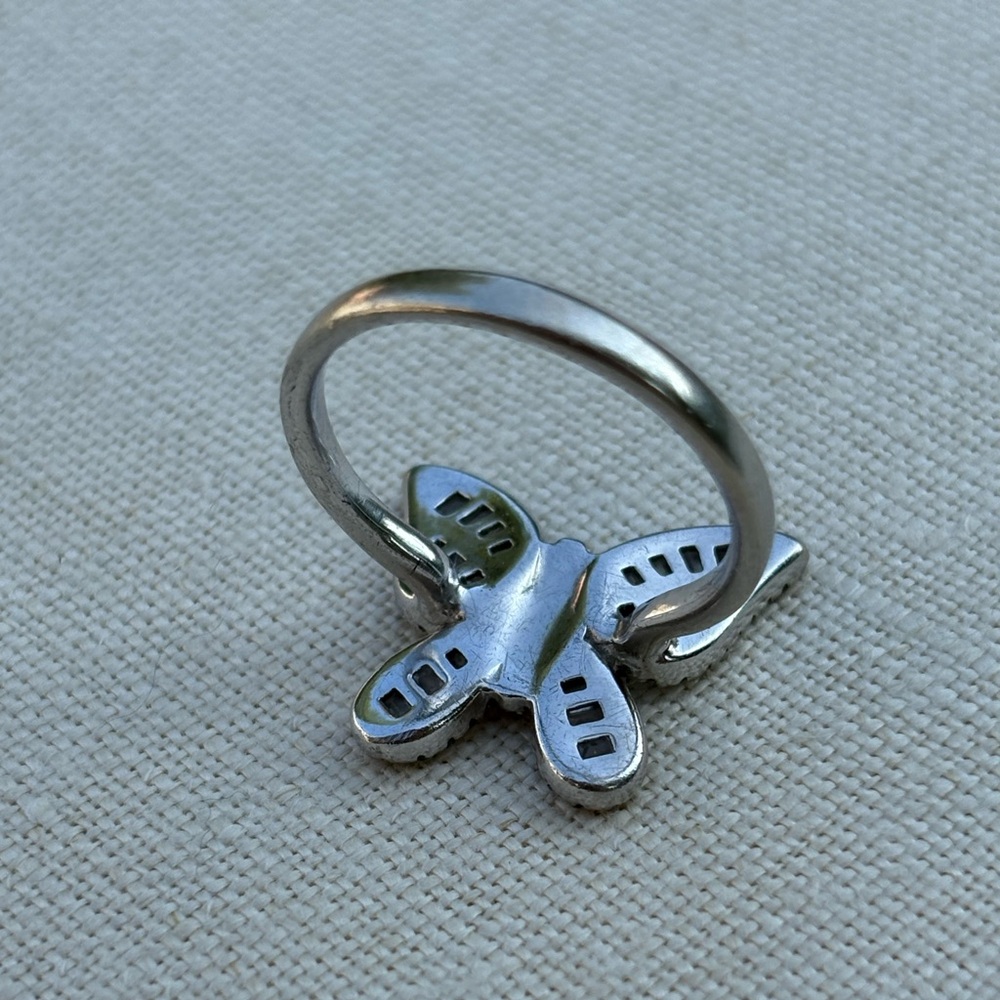 Sterling Silver Sparkling Butterfly Ring - Picture 3 of 6